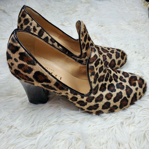 Sesto Meucci Mystee Calf Hair Heels Block Heels 5.5M - Picture 4 of 6